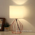 Modern Table Lamp Small Bedside Lamp with White Linen Fabric Lampshade Supplier